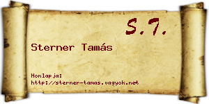 Sterner Tamás névjegykártya